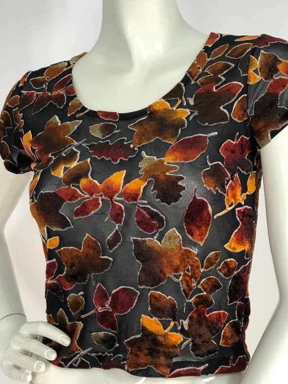 90s crop top/vintage crop top/sheer top/vintage sh