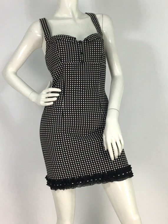 90s polka dot mini dress/1990s polka dot dress/vi… - image 4