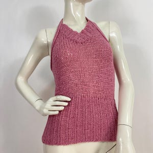 Vintage halter top, pink halter top size small