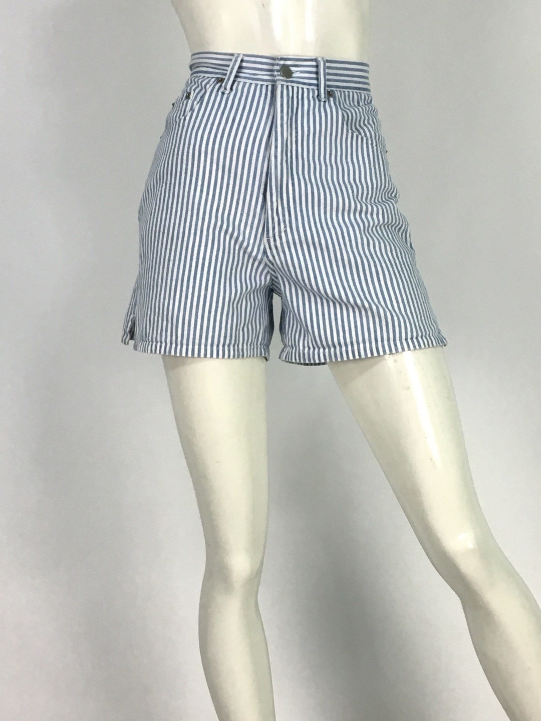 90s striped shorts/1990s striped jean shorts/100 cotton short Etsy 日本