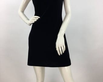 90s black crushed velvet mini, 1990s velvet skirt