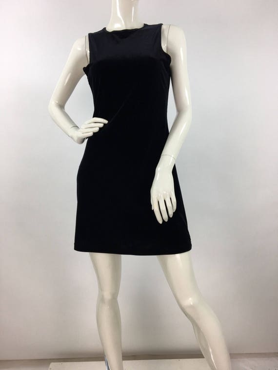 90s black crushed velvet mini, 1990s velvet skirt