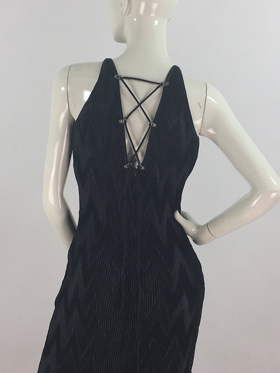 Lori Weidner evenings/Black vintage evening gown/f