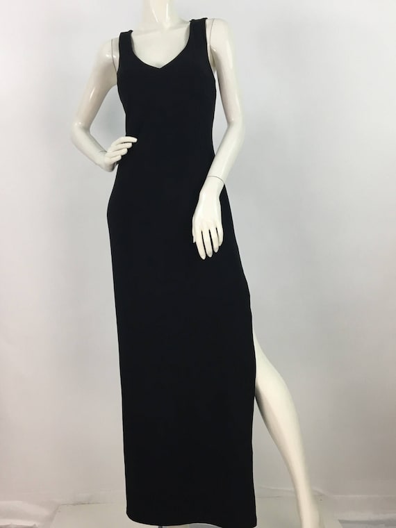 1990s Black Spandex Maxi Dress/90s Evolution Maxi - Etsy