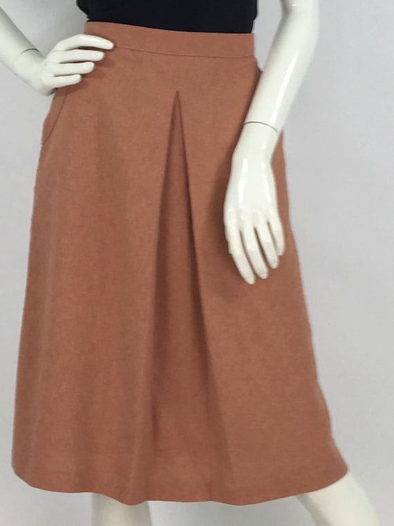 1960s peach midi, 60s coral midi, side button deta