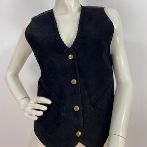 Black suede vest