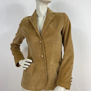 Vintage corduroy blazer jacket, tan corduroy blazer size small