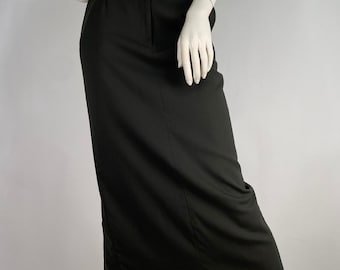 Vintage wool skirt/wool midi skirt