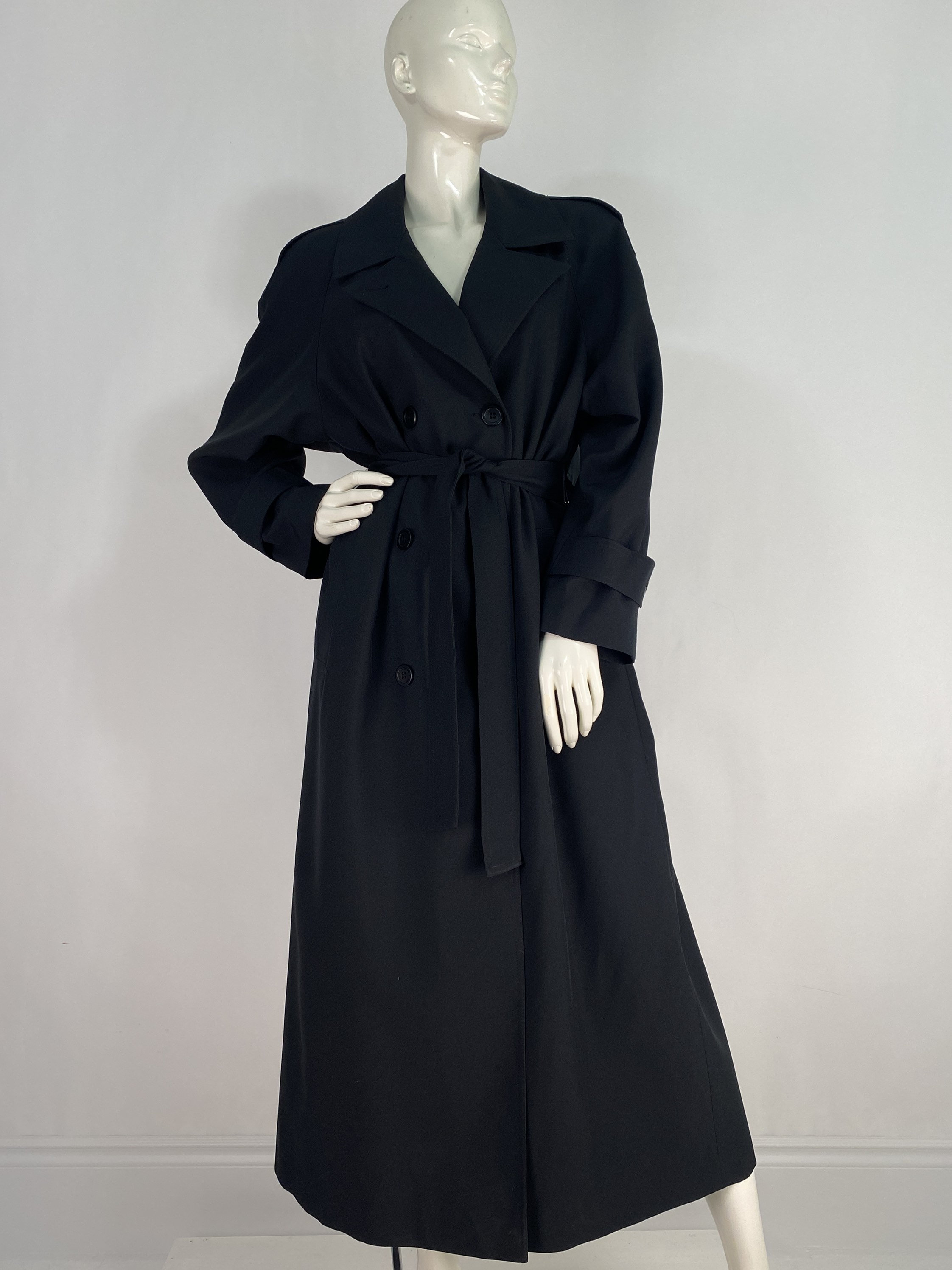 Vintage Trench Coat/black Trench Coat/zacks Trench Coat Etsy