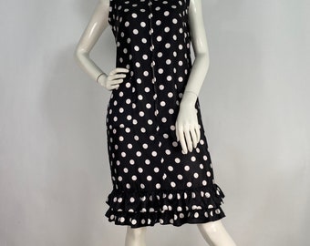 1950s polka dot dress/polka dot dress/1950s house dress