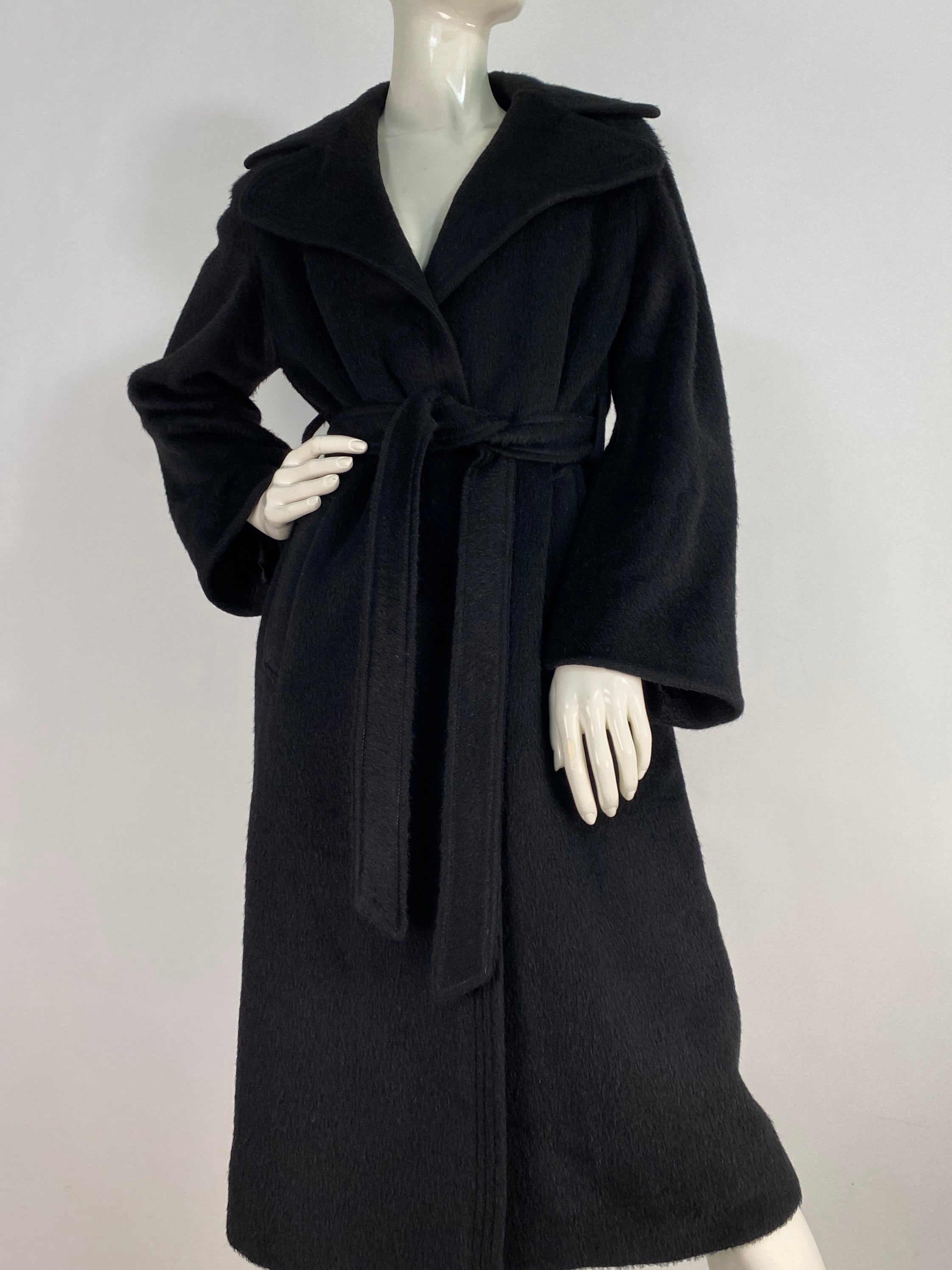 1970s Mohair Coat/70s Black Mohair Coat/vintage Mohair Etsy