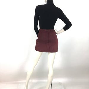 80s suede mini skirt/vintage mini skirt image 3