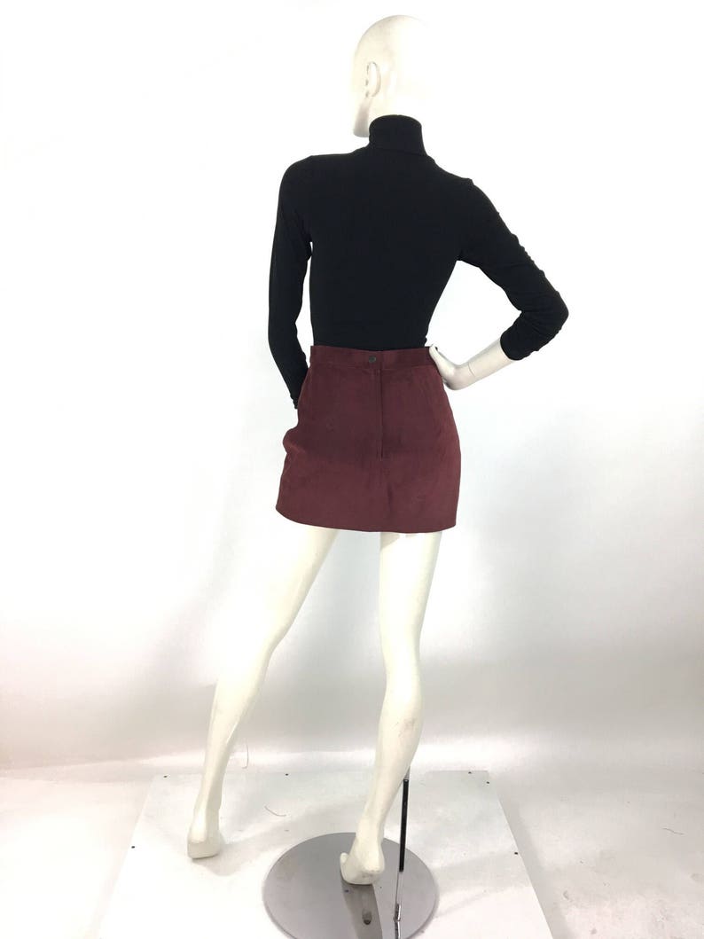 80s suede mini skirt/vintage mini skirt image 3