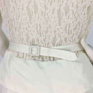 80s cream jumpsuit/1980s jumpsuit