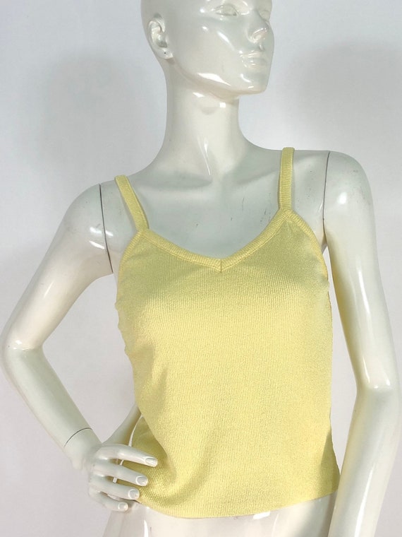 90s yellow tank top/yellow top/vintage yellow top