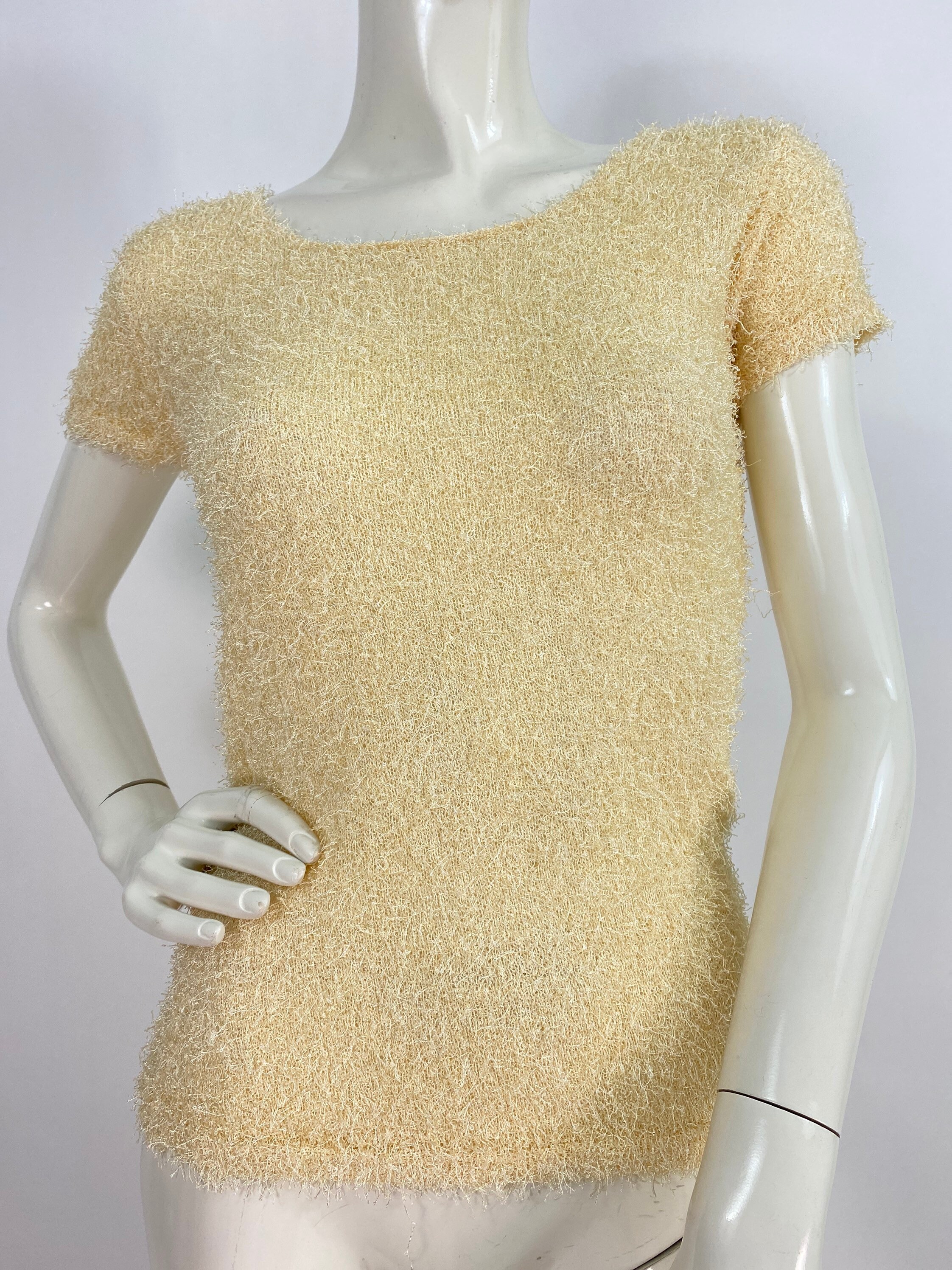 90s Fuzzy Shag Top - Etsy Canada