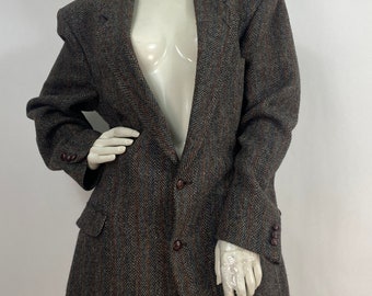 Oversized blazer, Harris tweed blazer, Harris tweed wool blazer