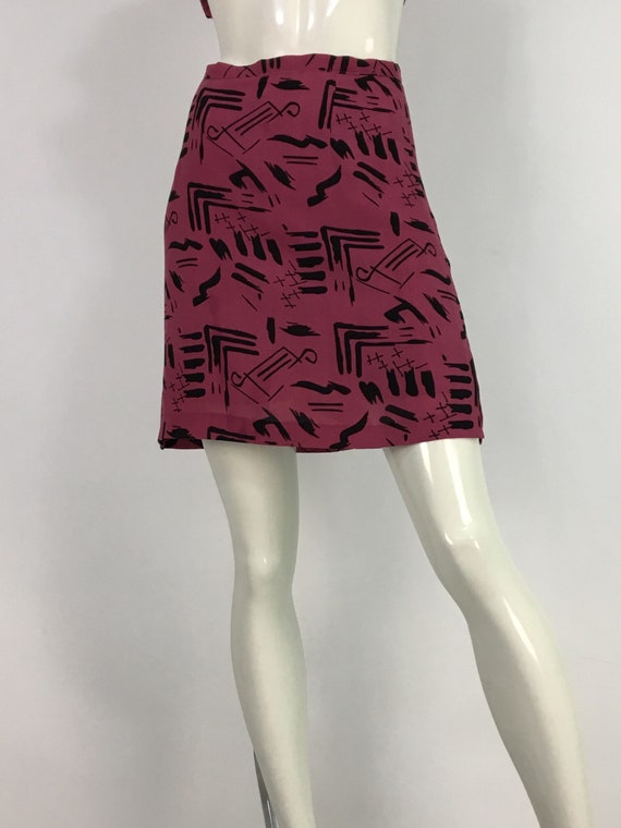 80s 90s matching top and skirt/vintage 2 piece/vi… - image 3