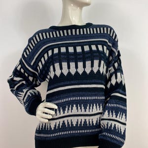 vintage pullover sweater, 80s pullover sweater
