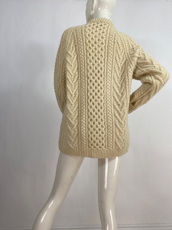 Gaeltarra pure wool sweater, cable knit cardigan … - image 8