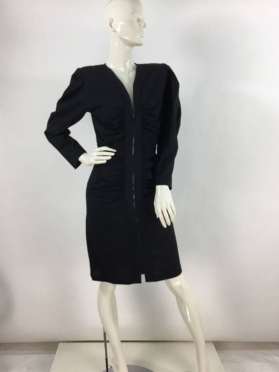 1980s zipper dress/80s dress - image 2