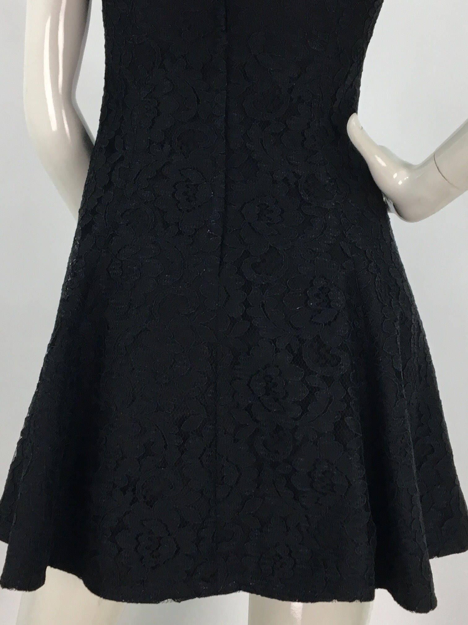 Vintage Le Chateau Black Lace Dress black Lace Skater Etsy UK
