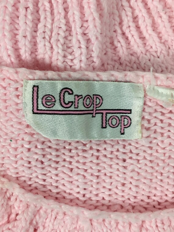 Débardeur Crop Top Vintage C&E Lifestyle Années 80 - Rose Orange Texturé - Taille S