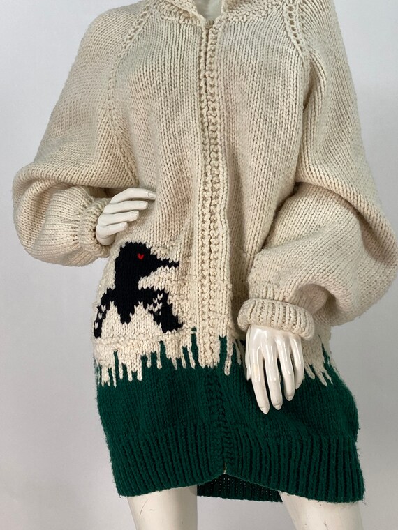 Vintage cowichan sweater/cowichan sweater/duck cow