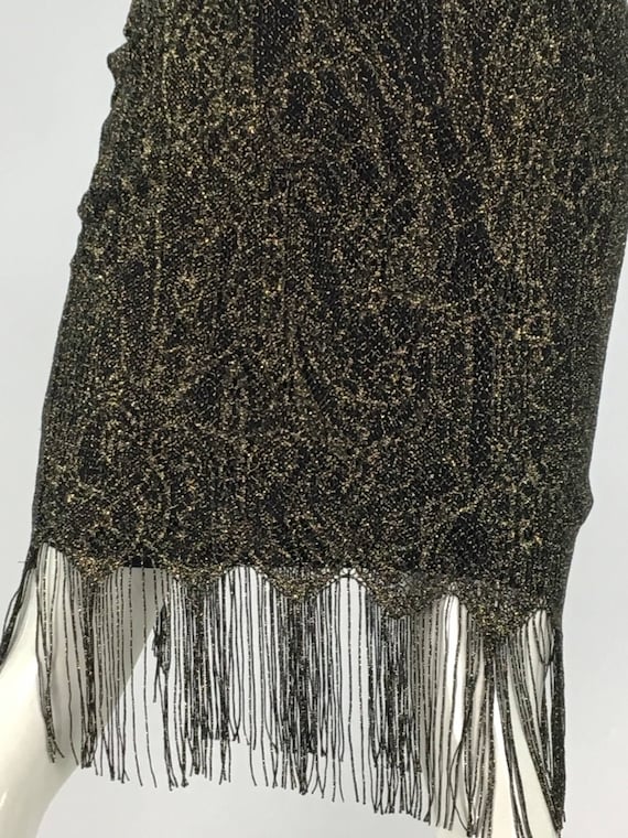 Vintage 1980s gold and black skirt tassle bottom | Etsy