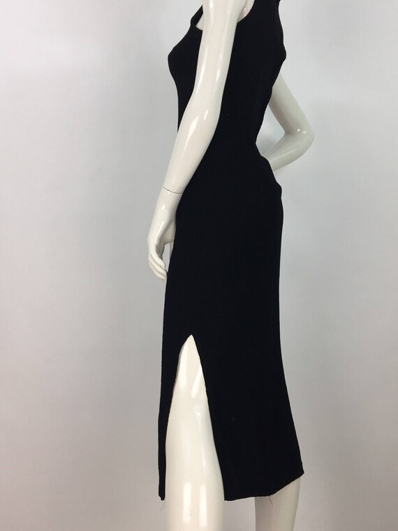 black dress with slits on both sides