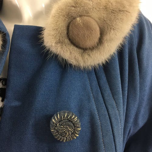 Classic 50s/60s vintage jacket mink collar and cuffs. Mid century winter shops coat, quality made, lined jacket.