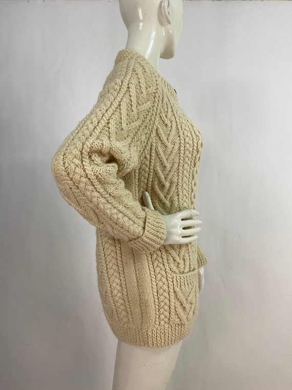 Gaeltarra pure wool sweater, cable knit cardigan … - image 6