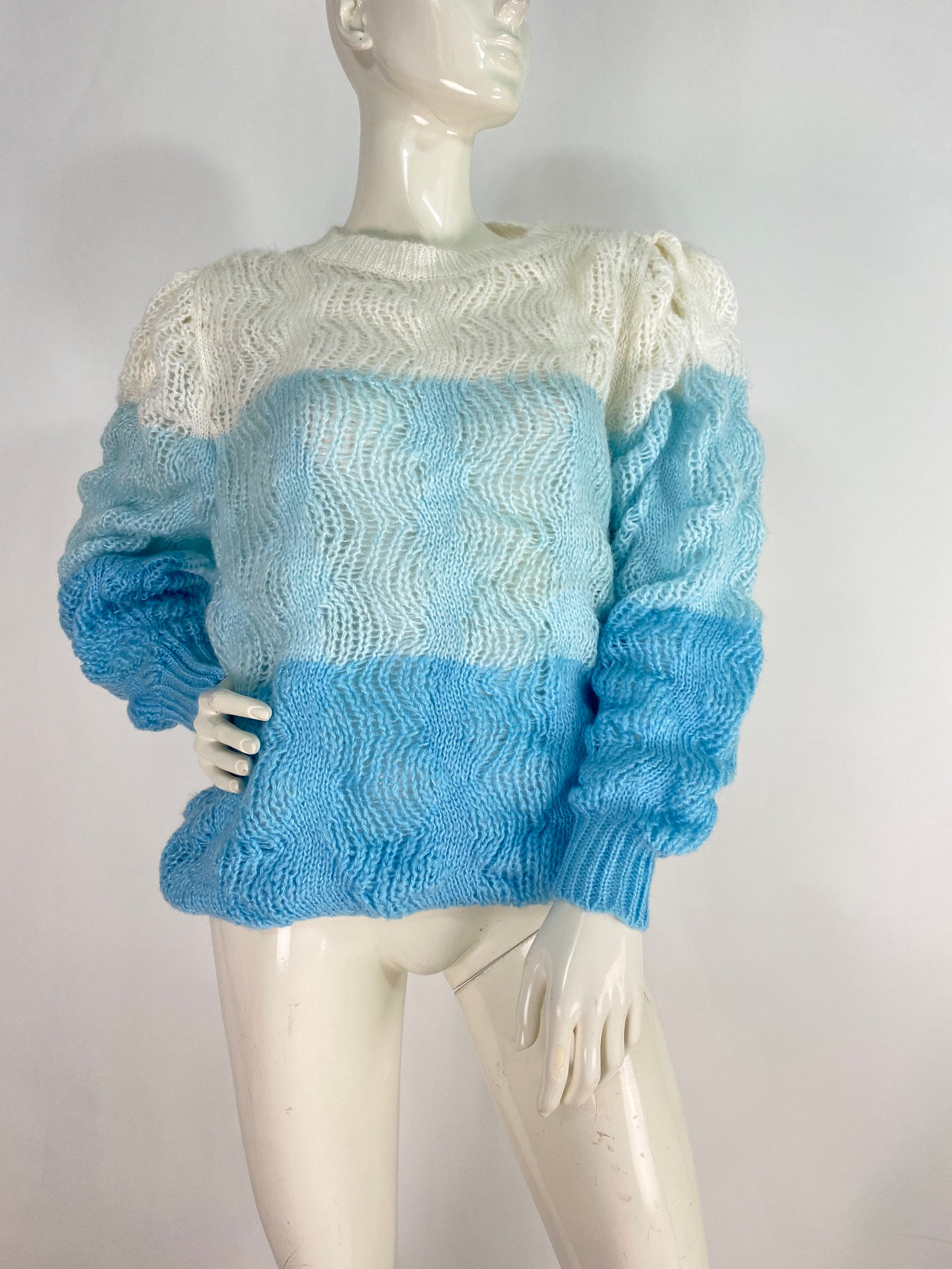 80s Knitted Sweater - Etsy
