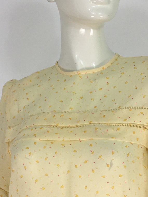 70s midi dress/yellow midi dress - image 3