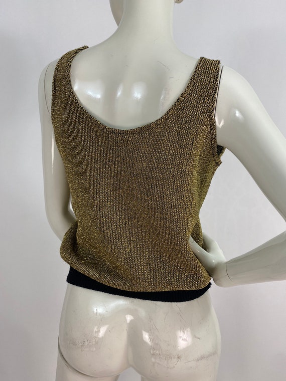 90s gold knit top - image 6