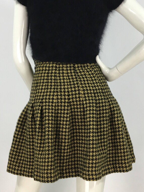 70s houndstooth plaid wool skirt/70s 80s 90s wool… - image 7