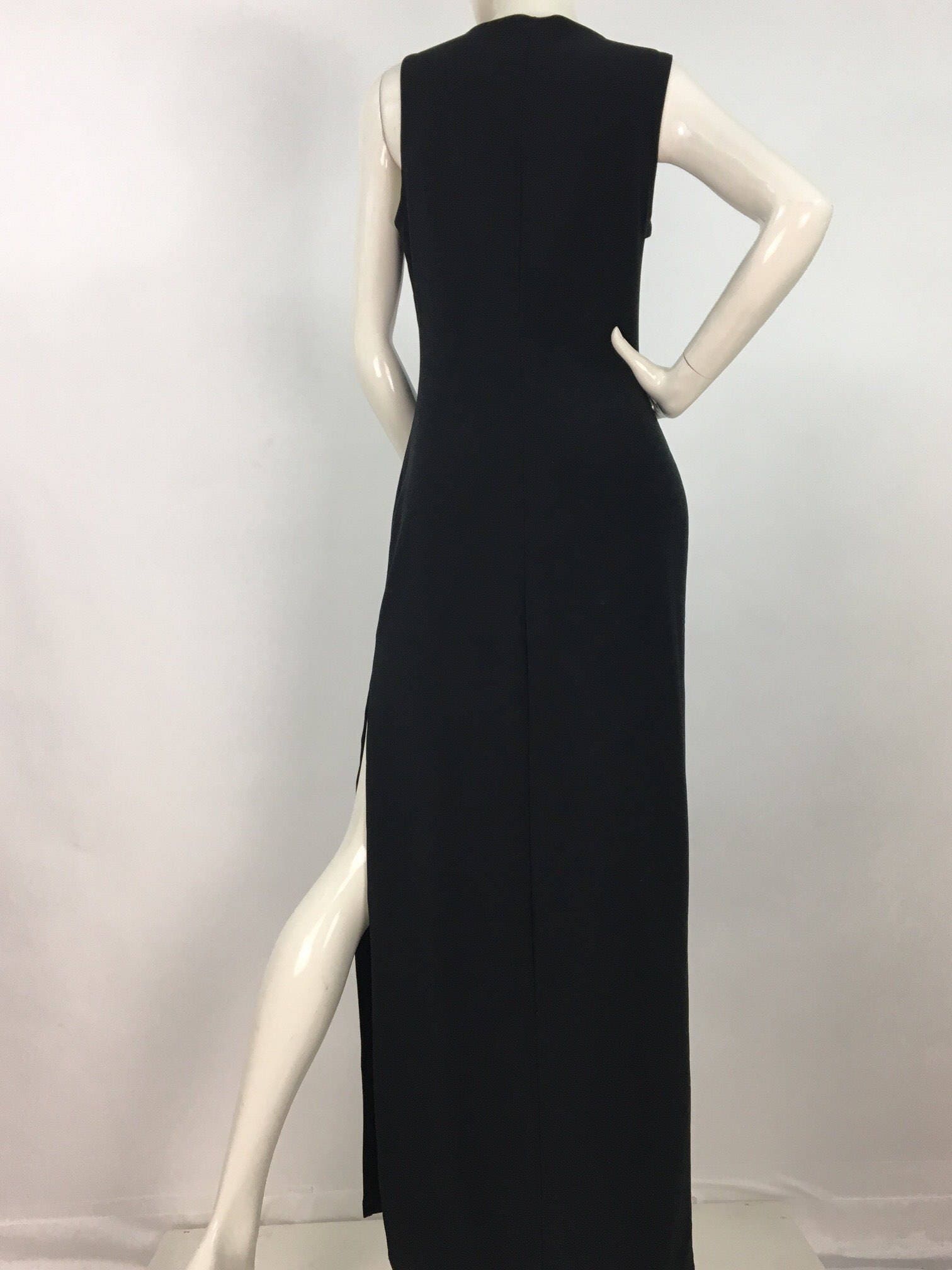 1990s Black Spandex Maxi Dress/90s Evolution Maxi | Etsy Canada