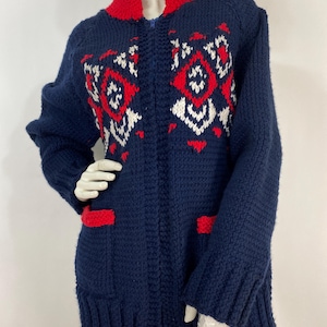 heavy knit sweater, cowichan sweater