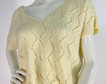 Vintage cream knit sweater
