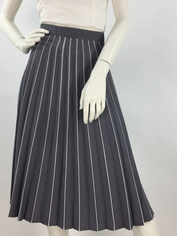 1980s pleated midi skirt, Just Right of London gre