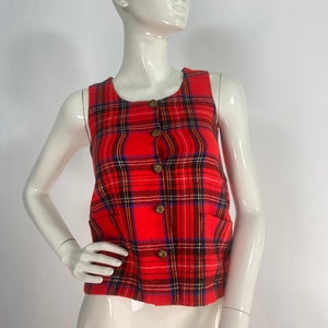 Vintage plaid vest