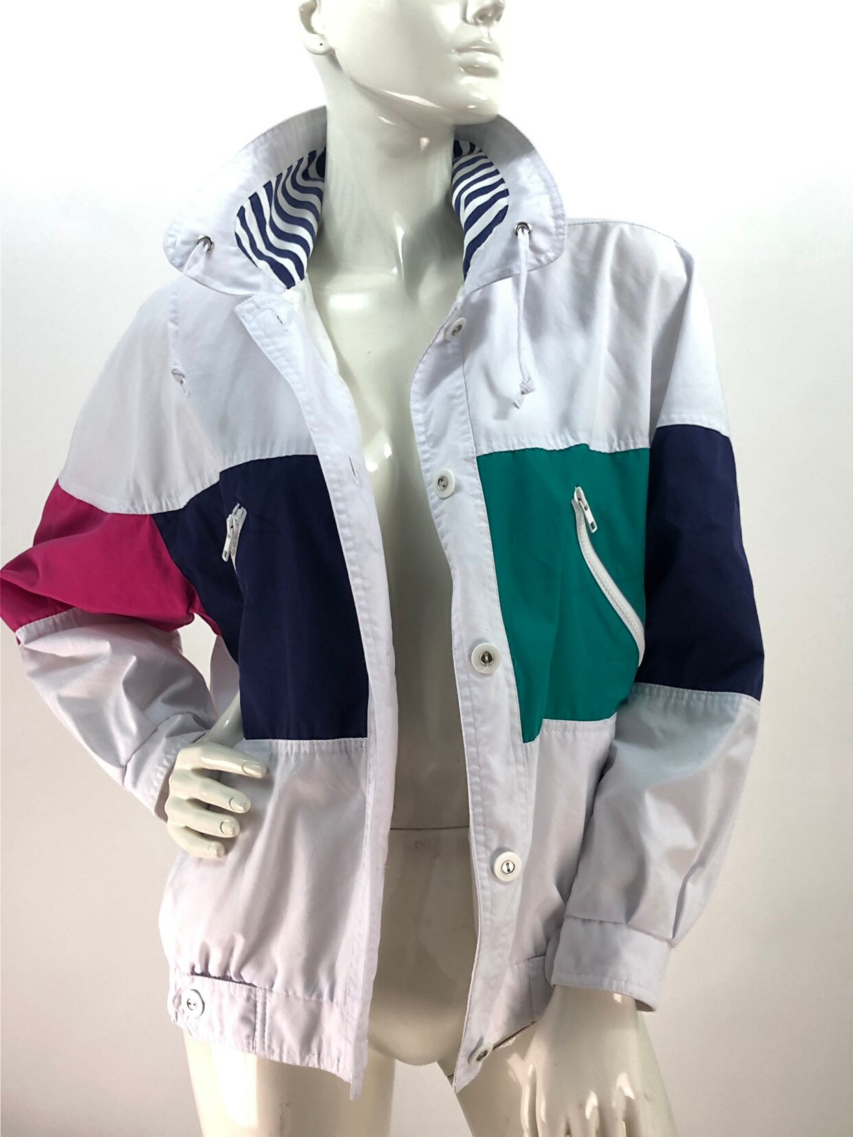 vintage colour block jacket