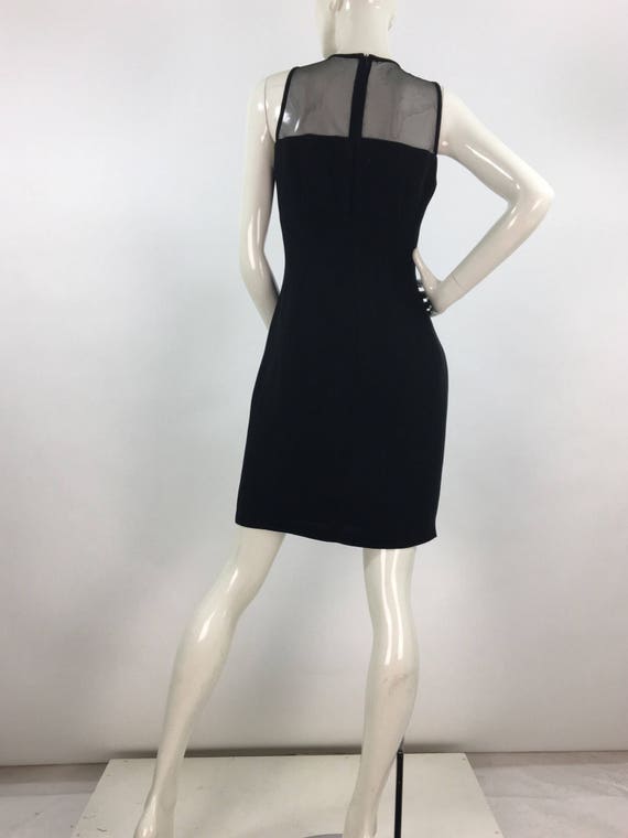 1980s black cocktail dress - image 6