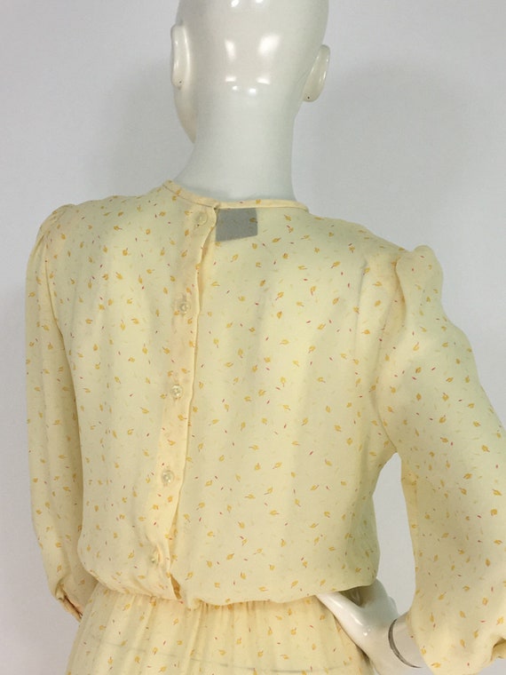 70s midi dress/yellow midi dress - image 5