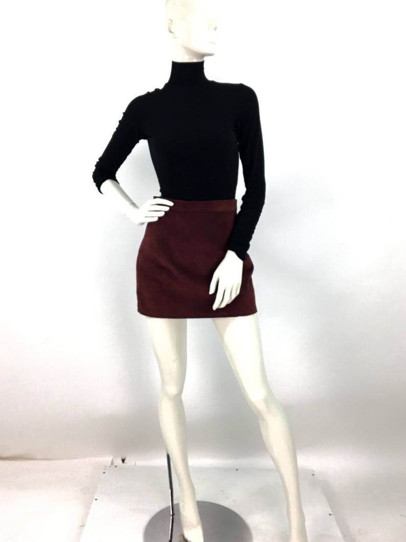 80s suede mini skirt/vintage mini skirt image 4