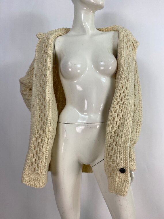 Gaeltarra pure wool sweater, cable knit cardigan … - image 4