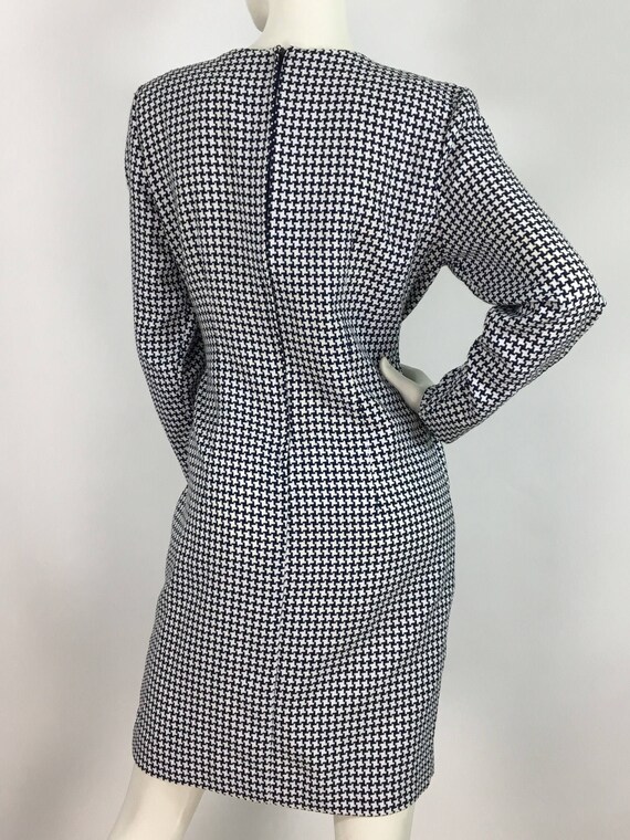 80s Algo dress/houndstooth plaid dress - image 6