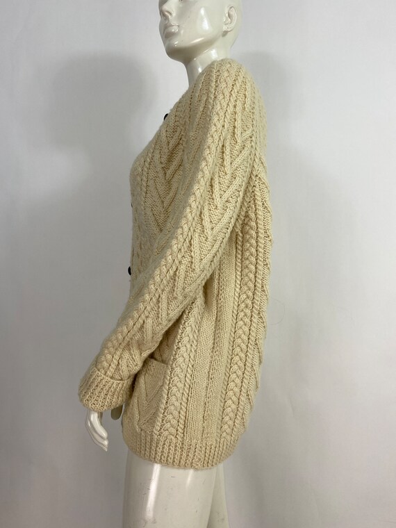 Gaeltarra pure wool sweater, cable knit cardigan … - image 5
