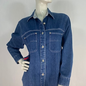 Tommy Hilfiger/vintage Tommy Hilfiger Jean shirt/Tommy Jean Shirt