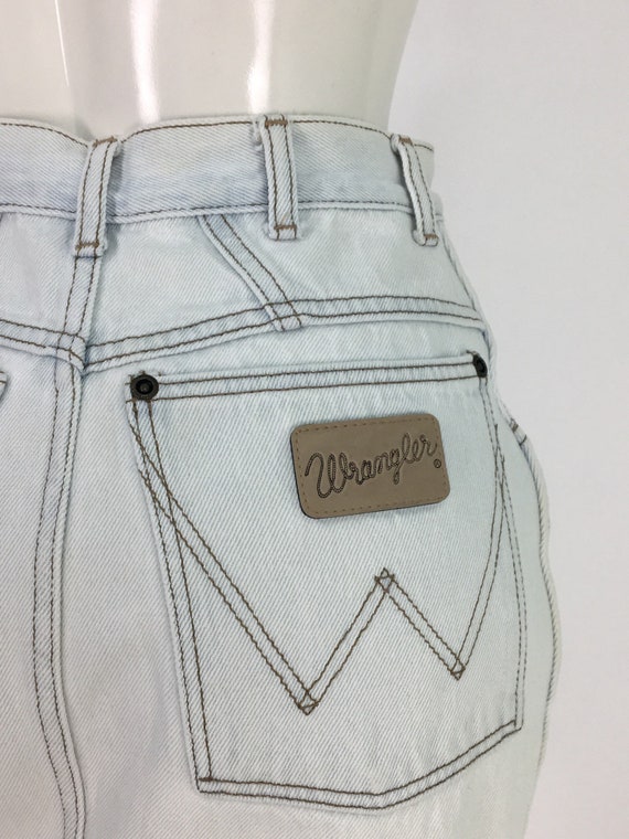 80s wrangler jean skirt/1980s wrangler denim skirt
